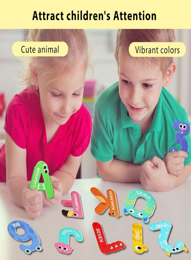 Cocurb 52 Pack Magnetic Letters Numbers Fridge Magnets for Toddlers 1 to 3 Learning Toys Animal ABC Cardboard for Refrigerator Colourful Alphabet Baby Educational Toys - Image 5